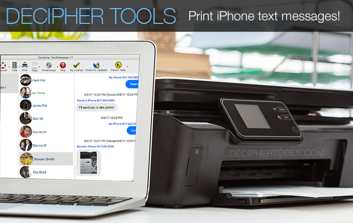 Print text messages on computer iPhone or iPad.